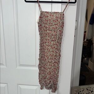 NWT Urban Outfitters bodycon mesh ruched floral minidress Size M